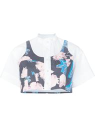 floral print cropped shirt Julien David