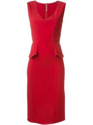 peplum fitted v neck dress Ermanno Scervino