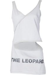 cutout The Leopard logo print tank top Musée