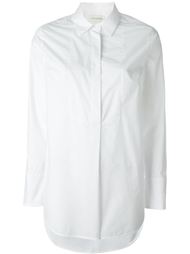 cuffed front panel long button down shirt By Malene Birger