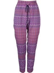 drawstring ethnic print tapered trousers Astraet