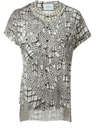 'Honour Kefiah' mixed print button down shirt Forte Couture