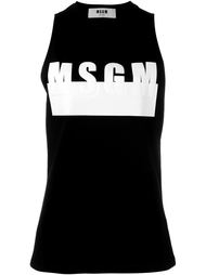 logo print tank top MSGM