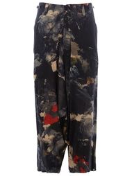 брюки с принтом Yohji Yamamoto