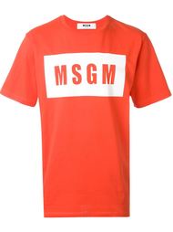 футболка с принтом логотипа   MSGM