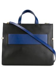 'Belt' contrast panel tote bag Desa 1972