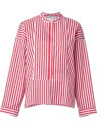 striped band collar shirt Maison Rabih Kayrouz