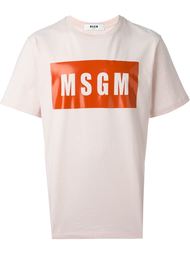 футболка с принтом логотипа   MSGM