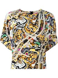 printed shortsleeved blouse  MSGM