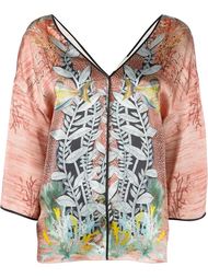 three-quarter sleeve printed blouse  Forte Forte