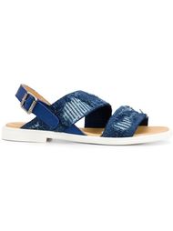 frayed denim sandals Mm6 Maison Margiela