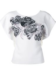 Roderick Floral Embroidered Top Roland Mouret
