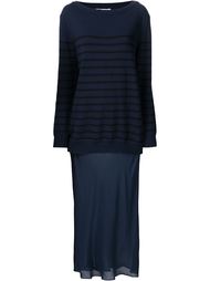 striped knit layered dress T By Alexander Wang