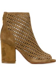 'Flash' cutout pattern ankle boots Ash