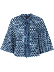 drop shoulder frayed jacket Sonia Rykiel