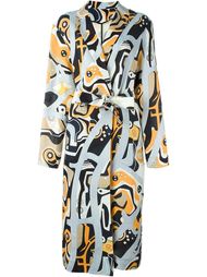 printed belted coat MSGM