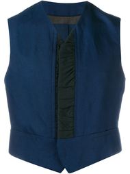 Cotton-Linen Chambray Waistcoat Haider Ackermann