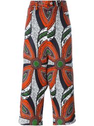 укороченные брюки с Африканским принтом Junya Watanabe Comme Des Garçons