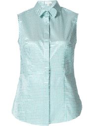 checked sleeveless shirt Delpozo