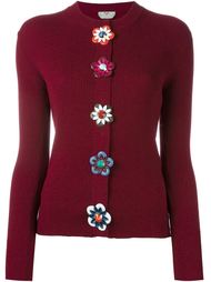 flower appliqué cardigan Fendi