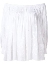 off-shoulder embroidered top Gabriela Hearst