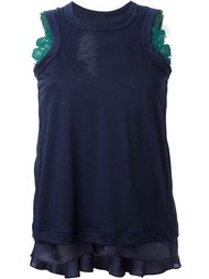 lace detail top Sacai