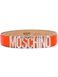 logo plaque belt Moschino