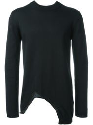 asymmetric raw edge long fit sweatshirt Comme Des Garçons Homme Plus