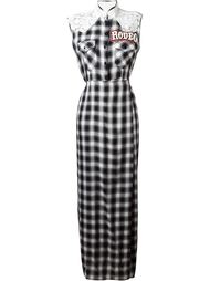lace panel checked shirt dress  Forte Couture