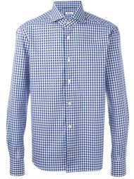 gingham check shirt Kiton