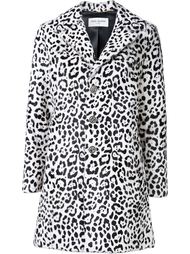 leopard print overcoat Saint Laurent