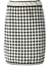 юбка в клетку "гингем" Alaïa Vintage