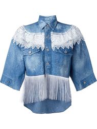 fringed denim shirt  Forte Couture