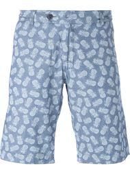 pineapple print denim shorts Woolrich
