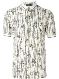 футболка-поло с разноцветным принтом птиц Dolce &amp;amp; Gabbana