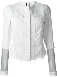 sheer back denim jacket Aviù