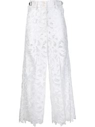 брюки из цветочного кружева Sacai