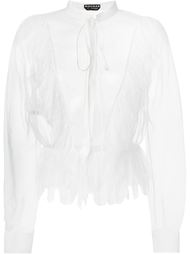 lace trim sheer blouse Rochas