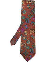 галстук с принтом букв Moschino Vintage