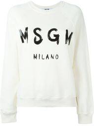 logo print sweatshirt MSGM