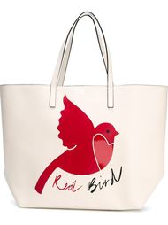 bird print tote bag Red Valentino