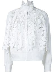 floral lace bomber jacket Sacai