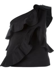 asymmetric ruffle tank top MSGM