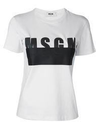 logo print T-shirt MSGM