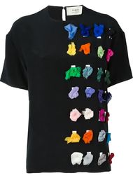 colour card embroidered T-shirt Ports 1961