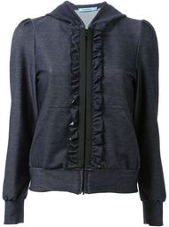 zip up ruffle fastening hoodie Guild Prime