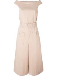 boat neck cropped jumpsuit Tibi