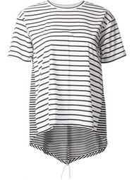 multi patterned striped crew neck T-shirt Astraet