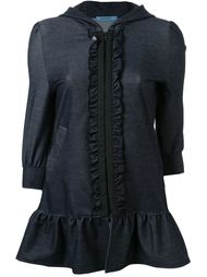 ruffle fastening detail peplum hoodie Guild Prime