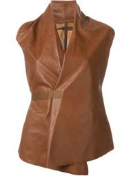 leather wrap top Rick Owens